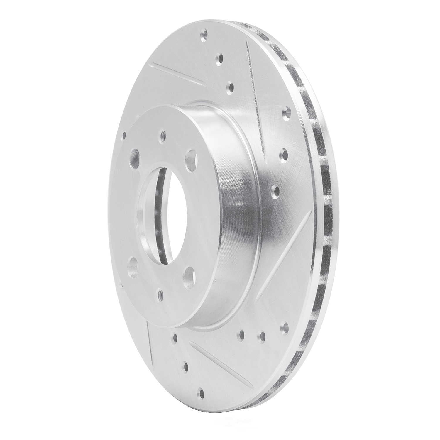 Dynamic Friction Company 631-67037R DFC Brake Rotor - Drilled And Slotted - Silver