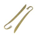thumbnail image 2 of 50pcs style Bookmarks Cadmium Free & Nickel Free & Lead Free Feather Antique Bronze 118x20x2.5mm Hole: 4mm, 2 of 3