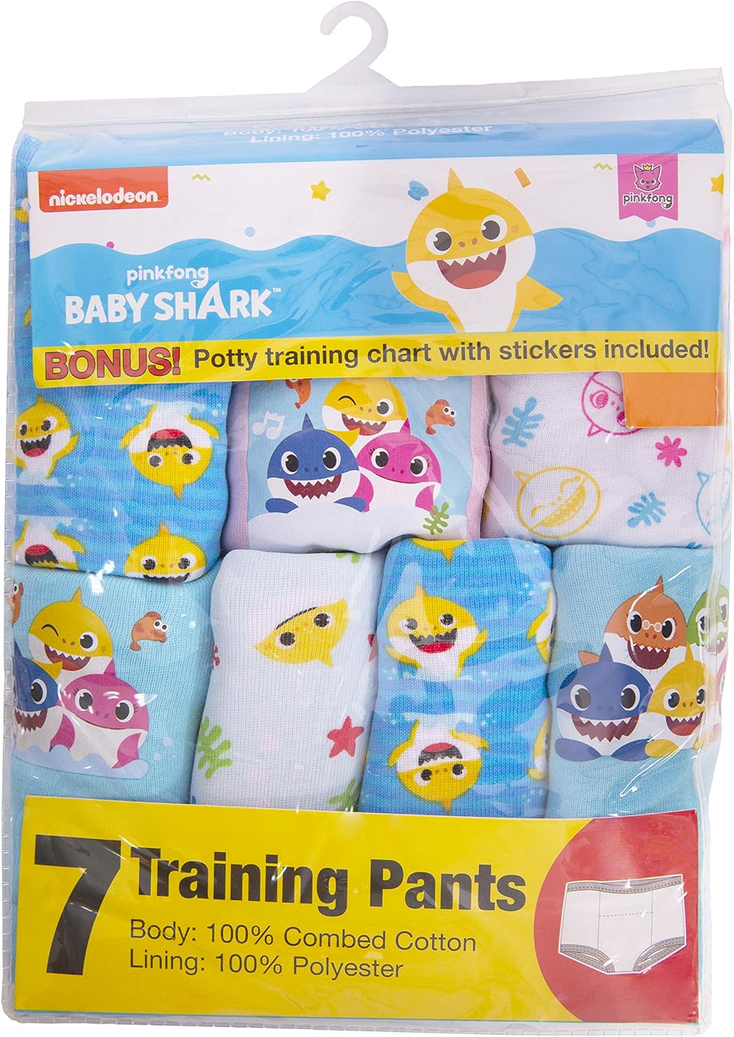 Baby Shark girls Potty Pant Multipacks Training Underwear, Shark Pink ...