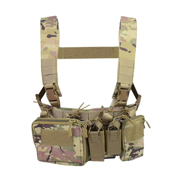 Chaleco táctico Chaleco de entrenamiento de transpirable para exteriores Correas ajustables para deportes de tiro para adultos - Camuflaje Sunnimix Chaleco para juegos al aire libre