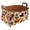 Multicolor 3, variant on Thanksgiving Print Storage Basket Collapsible Storage Bin, PU Foldable Basket Convenient Box Storage Organizer with Handles for Shelves Office Bedroom Closet Nursery Toys Laundry