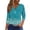 Dark Green, variant on WTOBBY Women's V-Neck T-Shirt with Floral Print, Button Detail, and 3/4 Sleeve, Casual Weekend Fashion for Spring Fall Season, Daily Use, and Outings,Black L
