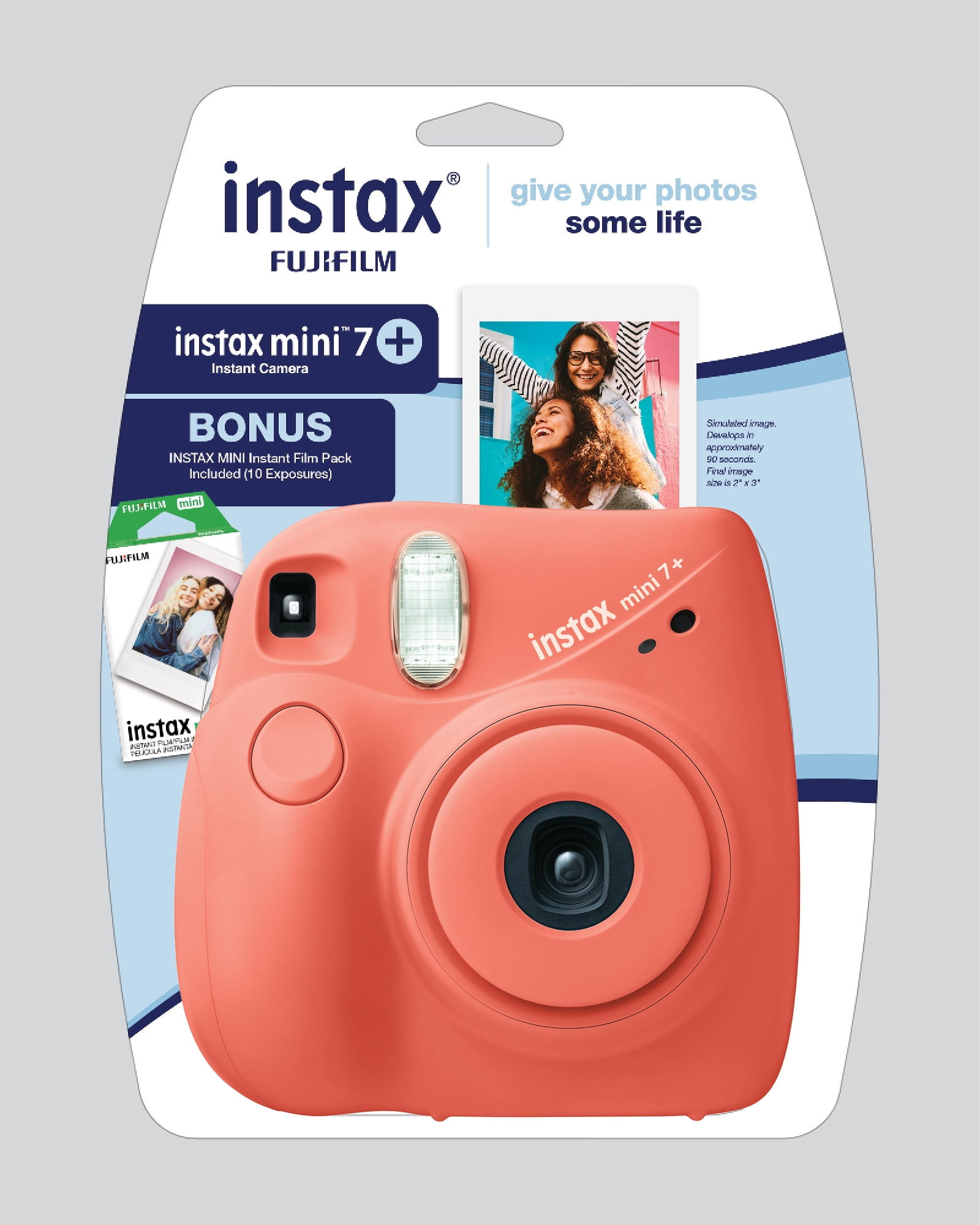 Fujifilm Instax 7+ - Coral - Walmart.com