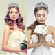 thumbnail image 3 of Corona de cristal de tiara de boda con peine de diadema de boda de diamantes de imitación, 3 of 5