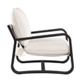 thumbnail image 3 of Comfort Pointe Sling Chair Upholstered in Oatmeal White Fabric with Metal Frame, 3 of 7