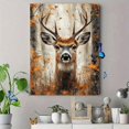 thumbnail image 4 of Qisvanset Framed Canvas Wall Art 12x16 Inch Floral Deer Rustic Wildlife Home Office Art, 4 of 5