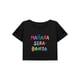 thumbnail image 1 of Camiseta Recortada con Cuello Redondo para Mujer, para Caminar, Ir de Compras, Viajes de Vacaciones SG, 1 of 7