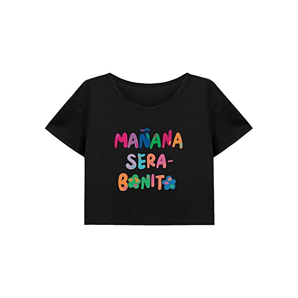 Camiseta Recortada con Cuello Redondo para Mujer, para Caminar, Ir de Compras, Viajes de Vacaciones SG