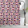 thumbnail image 2 of Aztec Geometric Fabric Shower Curtain Ethnic Pattern Washable Shower Curtains for Bathroom, Waterproof Bath Curtain with Hooks Home Decor 72x84in, 2 of 8