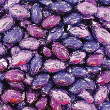 HERSHEY'S SPECIAL DARK Chocolate Mini Eggs Candy, Purple Foil, Bulk Pack 2 Pounds