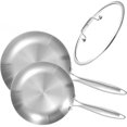 thumbnail image 1 of Juego de sartenes LOLYKITCH de acero inoxidable de triple capa, 22-26 cm, 1 of 7