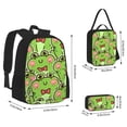 thumbnail image 2 of Fotbe Cute Green Frog Set Escolar 3 en 1 para Niños - Mochila Duradera con Lonchera Aislante y Estuche para Lápices - Mochila Escolar para Niños y Niñas, 2 of 7