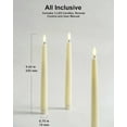 thumbnail image 2 of Stmarry LED Flameless Taper Candles with 3D Wick, 9.65 Inch Real Wax with Remote and Timer, 3 Pack Flickering Candlesticks Battery Operated, Classic Tall Taper Candles, Ivory, 2 of 8