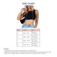 thumbnail image 4 of Cuello redondo Crop Top versátil sin mangas transpirable Racer Back Tank Tops para mujeres niñas, 4 of 8
