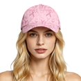 thumbnail image 2 of bravefron Cancer Awareness Gift Cap Washed Distressed Trendy Design Adjustable Baseball Hat for Women Men Friends Family Breathable Lightweight Durable Awareness Cap, 2 of 4