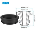 thumbnail image 2 of Grommets de goma de 2 pulgadas Uxcell, 3 piezas de grommet de sombrero superior para tapones de agujero de cableado, negro, 2 of 5