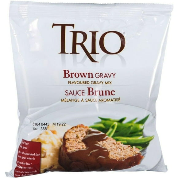 Trio Gravy Mix Brown - 467 Grammes Lot de 20 - Saveur Riche pour Soupes, Ragoûts, et Plus (20ct)