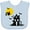 Blue, variant on Inktastic Halloween Haunted House Witch and Bats Boys or Girls Baby Bib