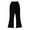 Black, variant on Generic Kids Skinny High-Waist Bell Bottom Jeans Girls Elasticated Waist Flared Pants Tollder Girl High Elastic Waist Flare Leg Pants Casual Long Bell Bottom Trousers