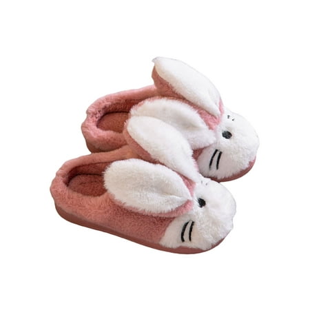 

Avamo Warm Cute Rabbit Slipper House Slippers Fuzzy Bedroom Shoes for Toddler Kids