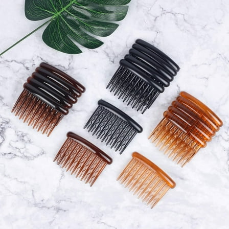 18 Pcs Combs, Vintage Plastic Teeth Hair Combs, Side comb, Hair combs for women Fine Hair