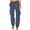 Navy, variant on Kaemgyyd High Waisted Cargo Pants for Women Lightweight Casual Button Joggers with Multiple Pockets for Outdoor