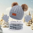 thumbnail image 2 of Hauaitttt ChildrenHats Scarves Gloves Warm Colored In Autumn and Winter Two Baby Hats Scarf Gloves Hat for Men Hat Gloves Scarf Set Men Scarf Hat Gloves Set Men Scarf Gloves Hat Set for Men Gloves, 2 of 3