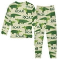 thumbnail image 2 of joogoo Crocodile Cartoon 2 Piece Long Sleeve Tee and Pants Cotton Pajama Set 4T, 2 of 7