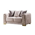 thumbnail image 3 of Pemberly Row Thick Velvet Fabric 2Pc Living Room Set Made With Wood in Beige, 3 of 10