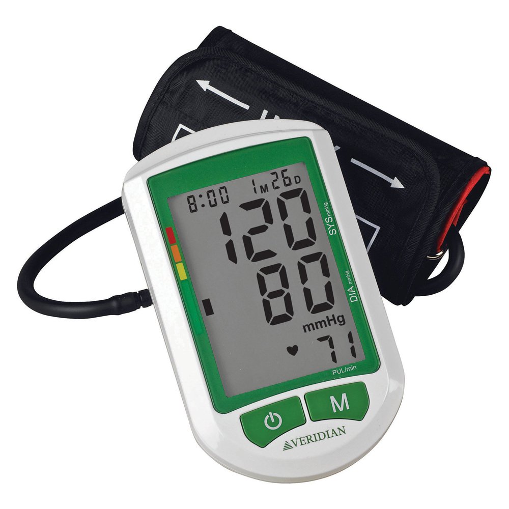 veridian 01514 jumbo screen blood pressure arm monitor