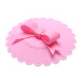 thumbnail image 4 of Bowknot Dust Reusable Copa Silicona Tapa Cubierta Sellado () Rosa, 4 of 8