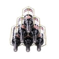 thumbnail image 4 of Support de Rangement pour Rack Métal Standing Rouge Blanc Présentoir 6 Bouteilles Comptoir Étagère Libre Bar Bouteille Étagères Home Tier Empilable Mount Décor, 4 of 7