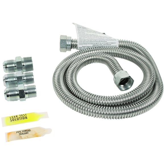 Certified Appliance Accessories CERT77300 Universal Gas Line Connector Kit, 4 Feet