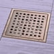 thumbnail image 3 of Stainless Steel Shower Drain, Gold Brushed Anti-Clogging Floor Drain with Large Caliber - 15x15cm, 3 of 3