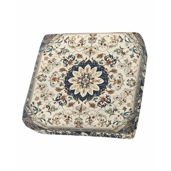 Boho Navy Blue Brown Sofa Couch Cushion Covers Washable, Removable Stretchable Sectional Couch Covers, Southwestern Retro Geometric Slipcovers for L & T Shape Sofa Furniture Protector S Size 1 pc