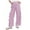 Pink, variant on Women Fashion Plaid Strappy Hem Trousers Everyday Comfort Versatile Workout Training Joggers Bottoms