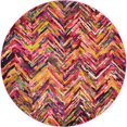 thumbnail image 1 of Unique Loom Tapis à Dégradé de Chevrons Estrella 8' x 8' Rond Multi/rose, 1 of 1