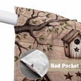 thumbnail image 4 of Sweet Home Swag Valances for Windows, Kitchen Curtains 36 Inch Length 2 Panels Set, Western Stars Bird Houses Brown Wooden Grain Short Curtains for Small Windows Rod Pocket Cafe Curtains 28"x36", 4 of 8