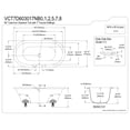 thumbnail image 3 of Aqua Eden VCT7D603017NB0 60-Inch Cast Iron Oval Double Ended Clawfoot Tub (7-Inch Faucet Drillings) in White/Matte Black, 3 of 6