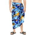 thumbnail image 2 of HAPPY BAY Men's Pareo Swim Trunk Holiday Sarong Long Beach Wrap One Size Blue-V920 Summer Vacation Aloha, 2 of 5