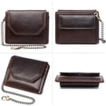 thumbnail image 5 of Chain Wallets for Men Rfid Blocking Genuine Leather Bifold Stylish Mens Wallet Credit card With Coin Pocket (COFFEE4), 5 of 6