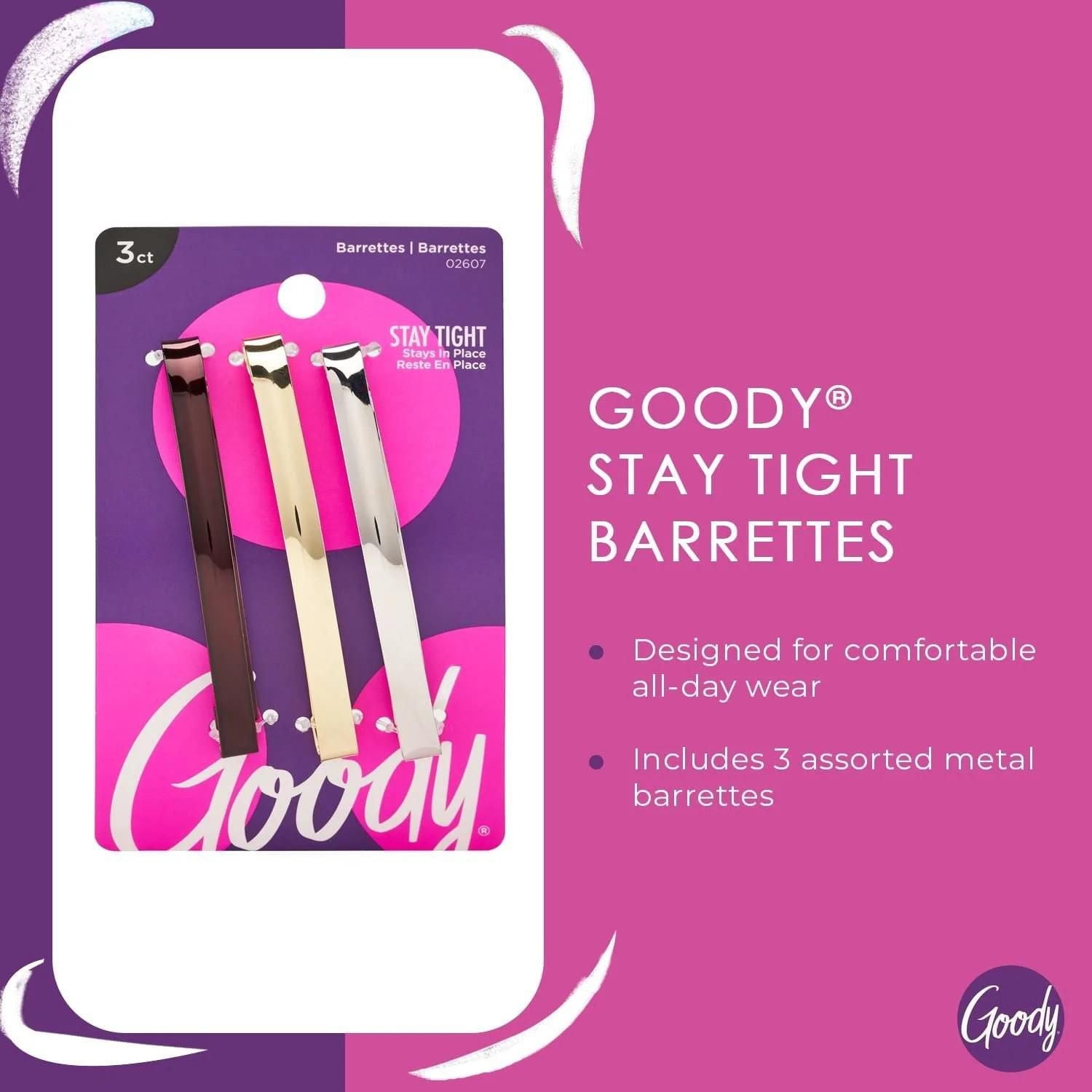 Goody Stay Tight Barrete - 3Ct