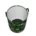 thumbnail image 3 of Bingfone Tropical Leaves1 Waterproof Foldable Laundry Hamper Bucket With Handles For Storage Bin,Clothes Hamper (Small), 3 of 8