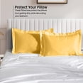 thumbnail image 2 of 600 Thread Count Egyptian Cotton 2-Piece Pillow Sham Set with Flanged Border, Standard Size (20" x 26") Gold Solid, 2 of 4