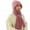 Pink, variant on D GROEE Ladies Winter Hat Women's Winter Hat Knitted Thick Solid Color Double layered Windproof Warm Soft Ear Elastic Anti slip Beanie Scarf Combo
