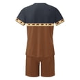 thumbnail image 5 of Pantalones Elásticos de la Cintura de los Hombres de la Impresión de los Pantalones Cortos Delgados Deportivos, Cuello Redondo de la Blusa de Manga Corta, 5 of 5