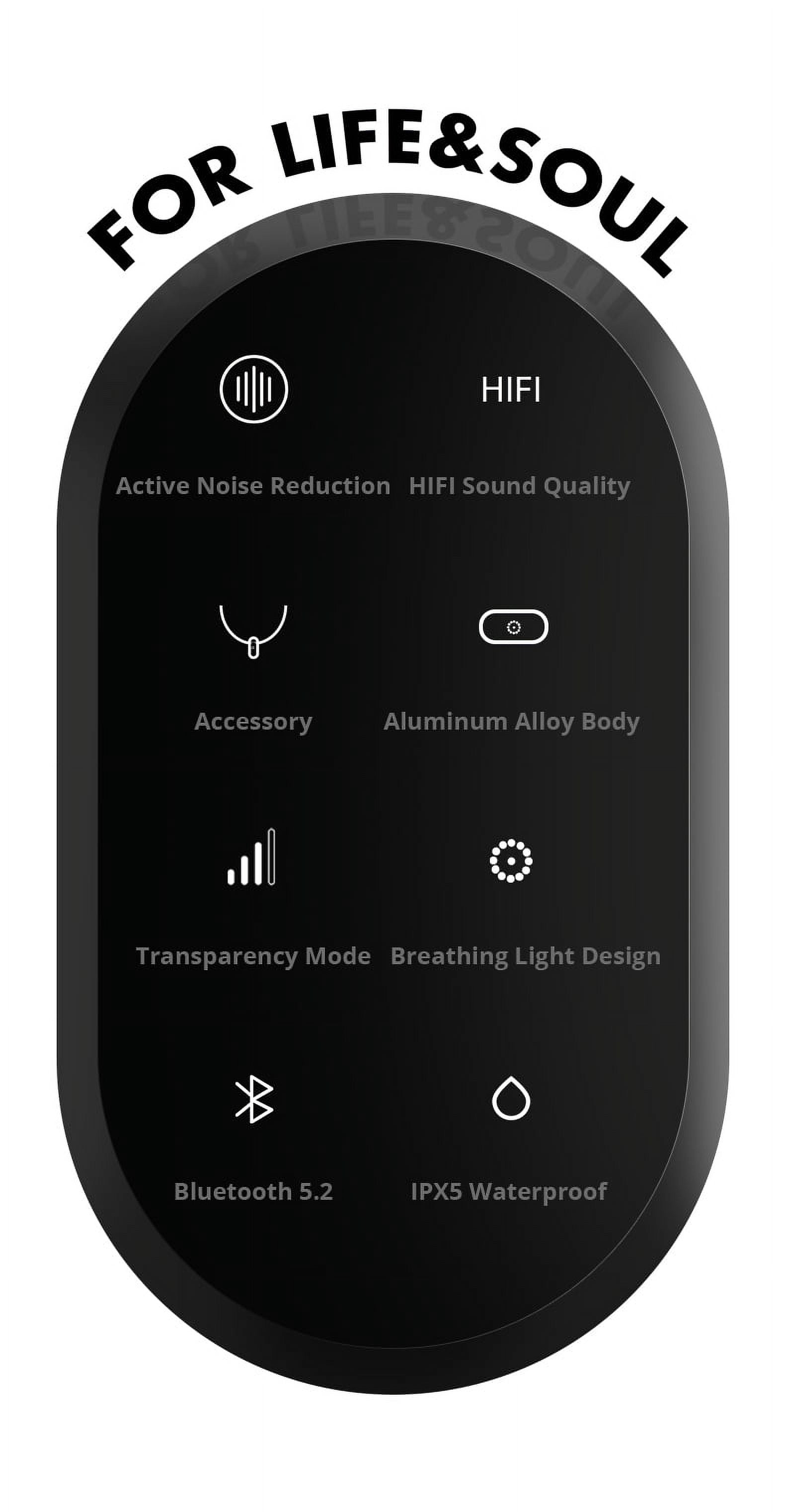 Seetoy Wireless Earbuds with Wearing Decoration Function, Headphones Bluetooth 5.2 Running Headphones IPX5 Waterproof Earphones, Aluminium Alloy Body Stylish Design, White