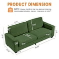 thumbnail image 2 of COZONY 87" Corduroy 3-Seater Sofa, Deep Seat Cloud Couch w/ Wide Armrests, Sturdy Wood Frame, Easy Assembly, 2 of 7
