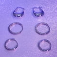 thumbnail image 6 of Silver Plated Hoop Earrings,Cartilage Earring for Sensitive Ears Hypoallergenic Lightweight 3Pairs, 6 of 8