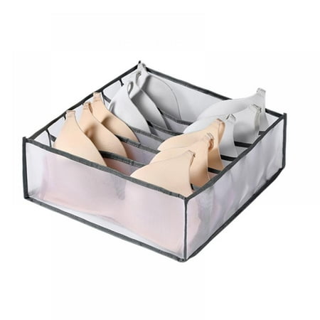 

6 / 7 / 11 Grid Underwear Storage Box Foldable Underwear Socks Bra Storage Box Wardrobe Drawer Organizer
